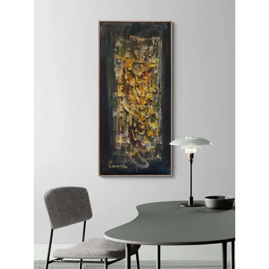 Zamanın İçinden Geçen Yağlı Boya Tablosu