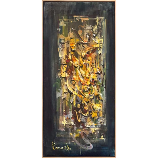 Zamanın İçinden Geçen Yağlı Boya Tablosu