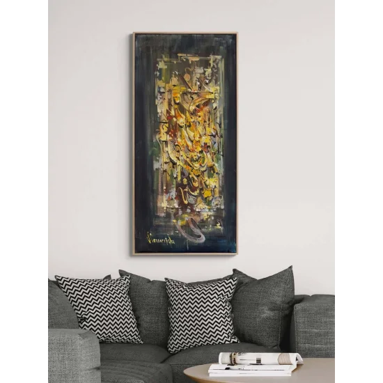 Zamanın İçinden Geçen Yağlı Boya Tablosu