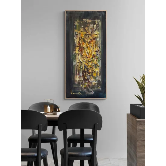 Zamanın İçinden Geçen Yağlı Boya Tablosu