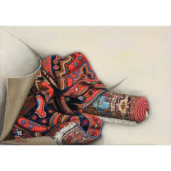 Zamanın İzinde Halı Yağlı Boya Tablosu