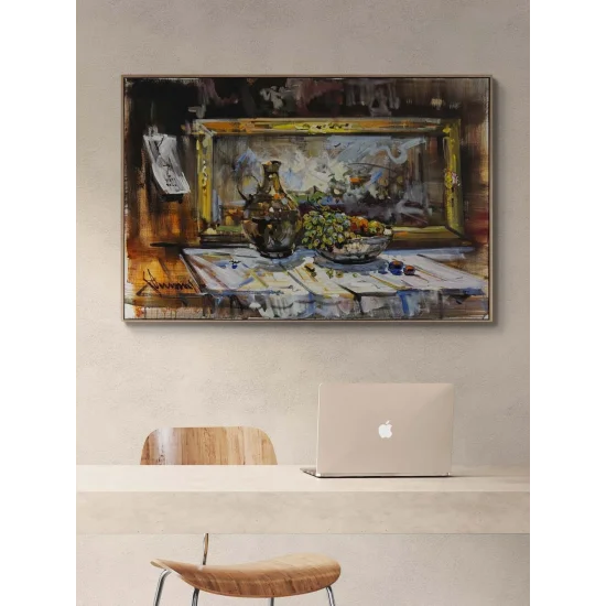 Zamanın Masası Yağlı Boya Tablosu