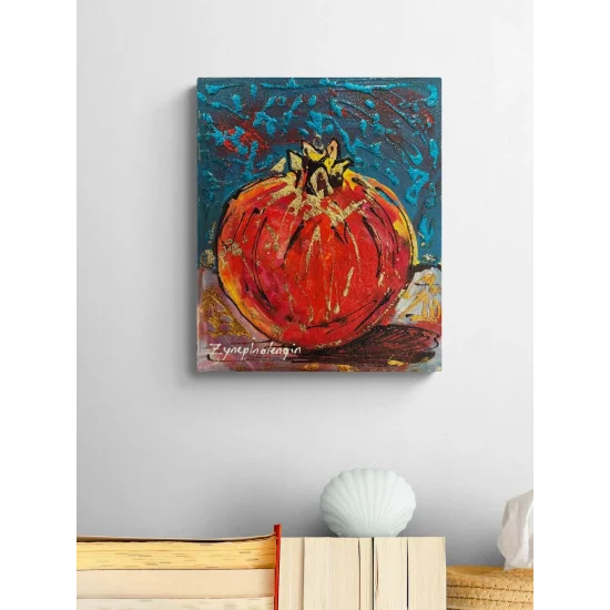 Zamanın Nar Çekirdeği Yağlı Boya Tablosu