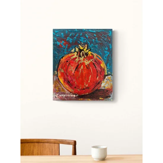 Zamanın Nar Çekirdeği Yağlı Boya Tablosu