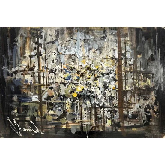 Zamanın Nötr İzleri Yağlı Boya Tablosu