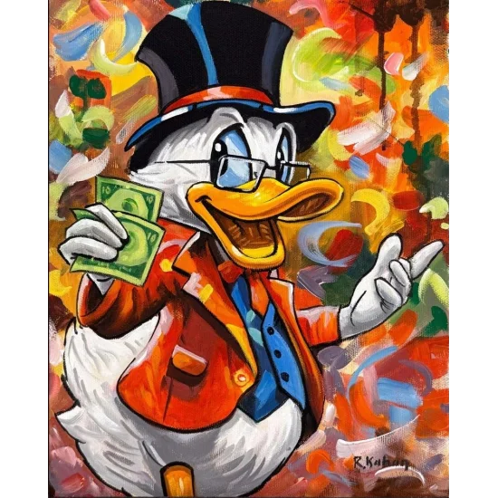 Zengin Ördek Yağlı Boya Tablosu