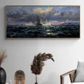 Dalgaların Öfkesi Yağlı Boya Tablosu