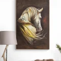White Horse in Yellow Winds Oil Painting