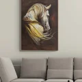 White Horse in Yellow Winds Oil Painting