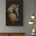 White Horse in Yellow Winds Oil Painting
