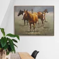 Bozkırın Özgür Atları Yağlı Boya Tablosu