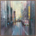 Reflections on the Street Oil Painting