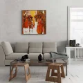 Umbrella Couples Oil Painting