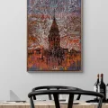 Traces of Galata Oil Painting