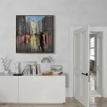 Rain and City Oil Painting