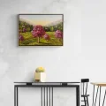 Among Pink Trees Oil Painting | Simurg Art Gallery