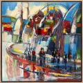 Abstract Istanbul Landscapes Oil Painting | Simurg Art Gallery