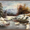 Kış Rüyasının İzleri Yağlı Boya Tablosu