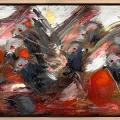 Flight of Pigeons Oil Painting