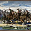 Horse Warriors Oil Painting
