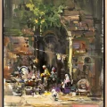 Evening Preparations In Font Of The Door Oil Painting