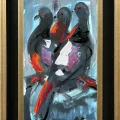 Pigeons Waiting Oil Painting