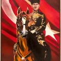 Atatürkün Vatan Sevgisi Yağlı Boya Tablosu
