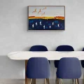 Denizin Kucağında Soyut Kanatlar Yağlı Boya Tablosu