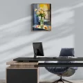 Oil Painting of Roses in Front of a Window