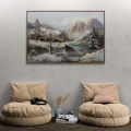 Snowy Peaks Oil Painting