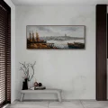 Sea and City Oil Painting