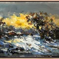 Snow-Covered Hills Oil Painting