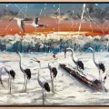 Cranes Oil Painting