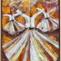 The Divine Cycle of the Whirling Dervishes Oil Painting
