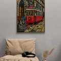 The Colorful History of the Taksim Tram Oil Painting