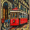 The Colorful History of the Taksim Tram Oil Painting