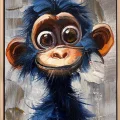 Smiling Monkey Oil Painting