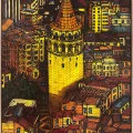 Galatanın Işığında İstanbul Yağlı Boya Tablosu