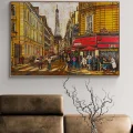 Street Lights in Paris Oil Painting