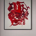 Kırmızı Harmoni Yağlı Boya Tablosu