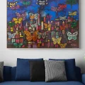 Butterflies of the Modern City Oil Painting