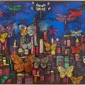 Butterflies of the Modern City Oil Painting