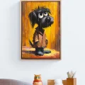 Cute Dog Oil Painting