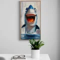 Curious Shark Oil Painting