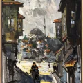 Streets of Old Istanbul Oil Painting