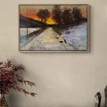 Snowy Journey Oil Painting
