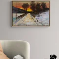 Snowy Journey Oil Painting