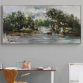 By the Riverbank Oil Painting