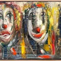 Clown Faces Oil Painting