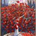 Poppies in the Glass Oil Painting